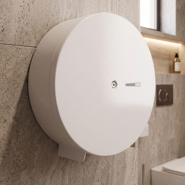 Dispenser para papel higiênico de 600 ou 800 metros em epóxi branco