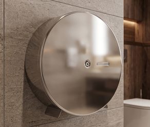Dispenser para papel higiênico de 400 metros em aço inox
